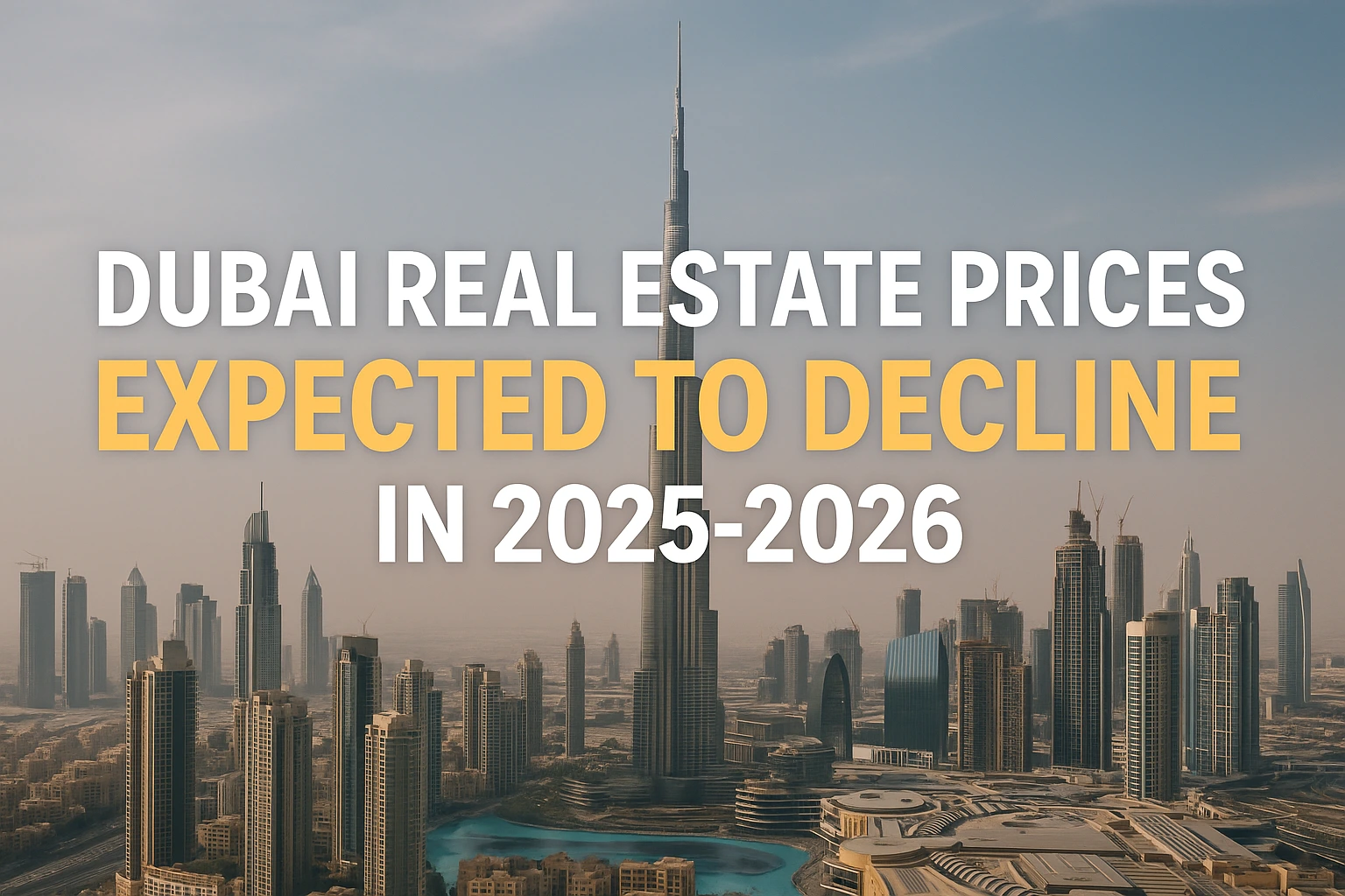 Dubai Real Estate Prices Expected to Decline in 2025-2026