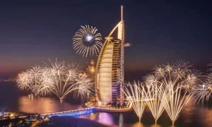 Fireworks in Dubai for Eid 2025