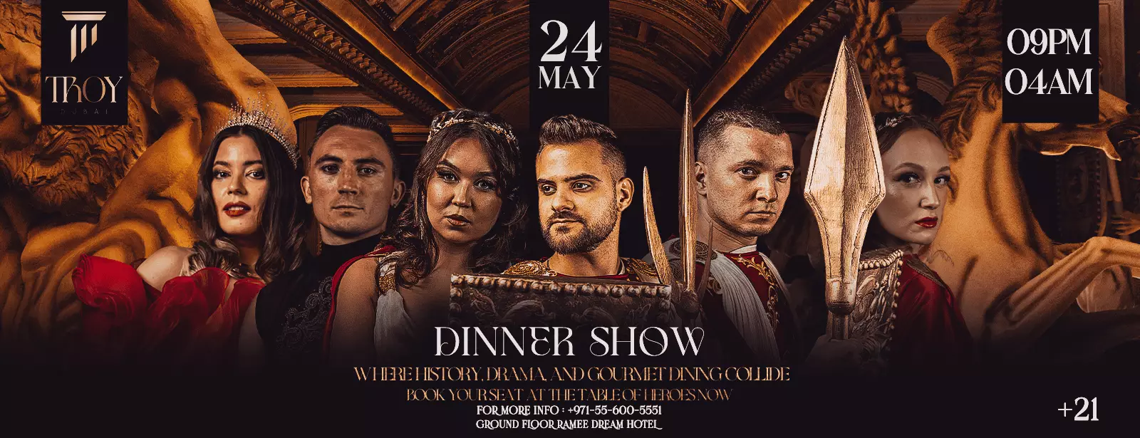 Saturday Dinner Show at Troy in Dubai