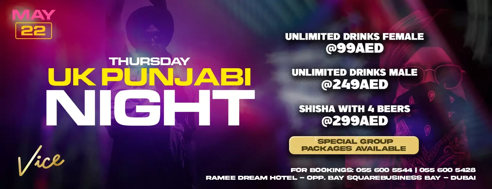 UK Punjabi Night Thursday at Vice Dubai