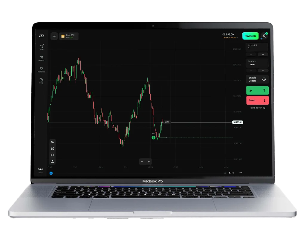 Olymptrade app for Apple Macbook.