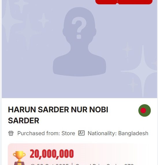 BigTicket Winner October 3 AED 20 Million